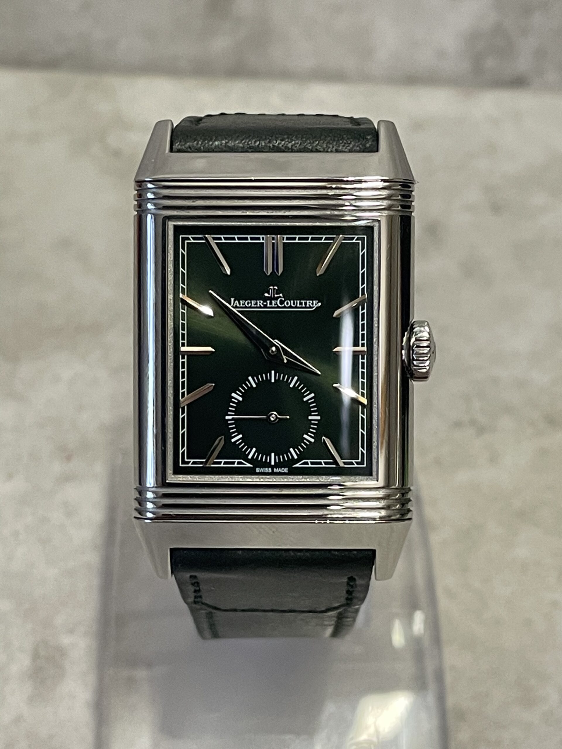 Jaeger LeCoultre Reverso Tribute Small Seconds Green Full Set. 2021 Very Lightly Worn. Near New